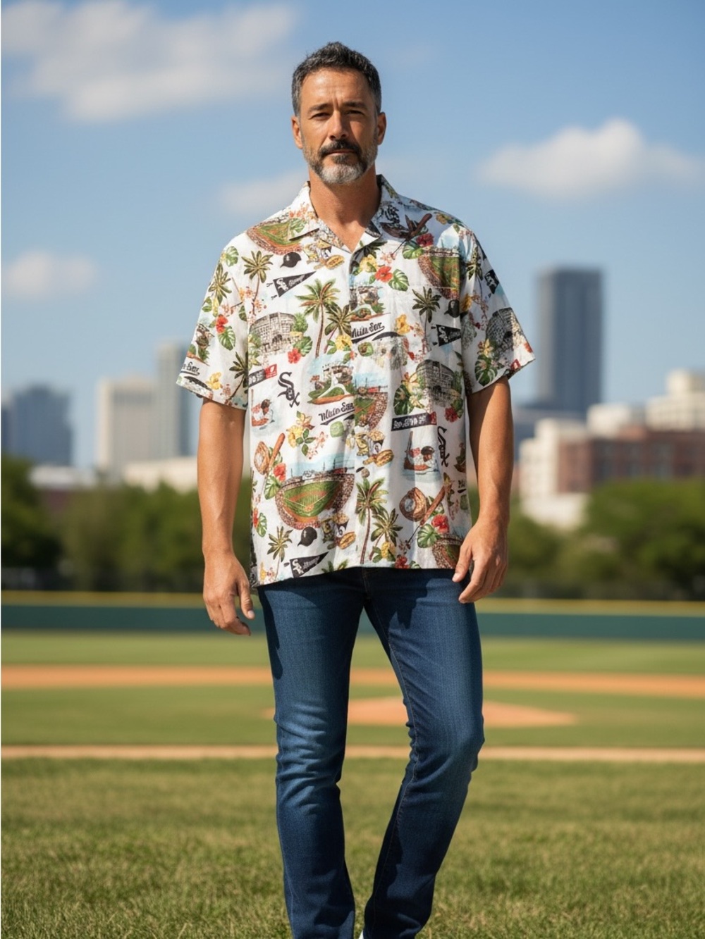 NEW Men's Reyn Spooner Chicago White Sox White Hawaiian SS button up
Shirt XXL